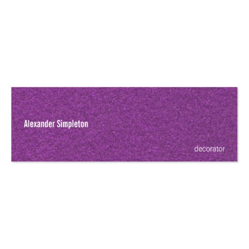 Metallic Grape Business Cards (front side)