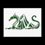 Metallic Green Dragon Postcards