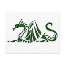 Metallic Green Dragon Postcards