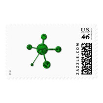 Metallic Green Molecule Postage