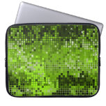 Metallic Green Sequins Look Disco Mirrors Bling laptop sleeves
