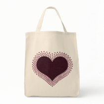 Metallic Heart Bag, Burgundy
