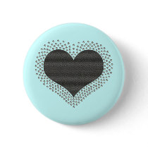 Metallic Heart Button, Gray