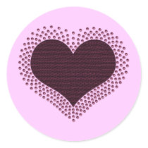 Metallic Heart Stickers, Burgundy
