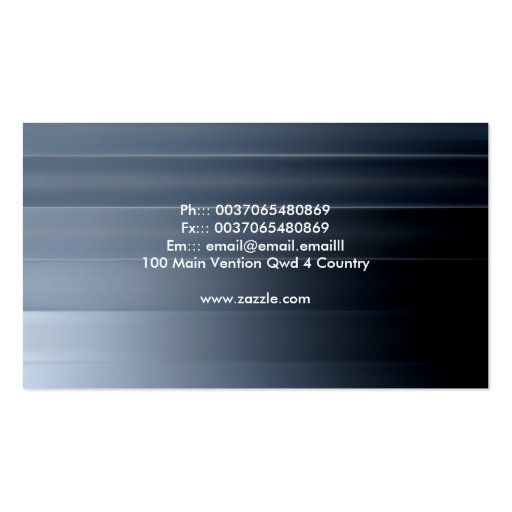 metallic lines business card (back side)