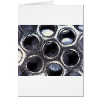 metallic microstructure holes greeting card