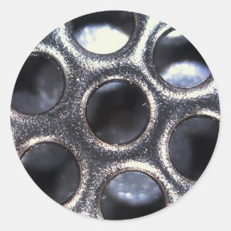 metallic microstructure holes round stickers