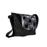 metallic microstructure courier bag