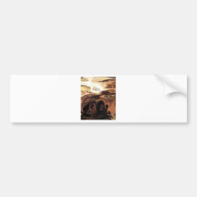 METALLIC NEUTRAL BROWN GLOW BUMPER STICKERS