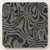 Metallic Ooze - Cool Liquid Metal Look Pattern Coasters