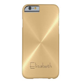 Metallic Pale Gold Stainless Steel Metal Look iPhone 6 Case