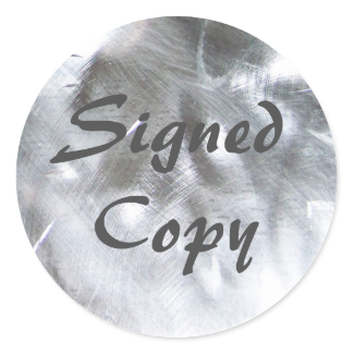 Metallic Photo and Gray Signed Copy Classic Round Sticker