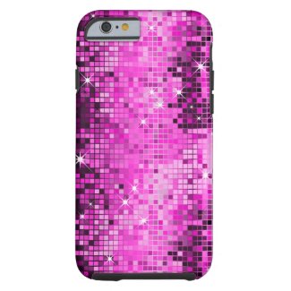 Metallic Pink Sequins Look Disco Mirrors Bling iPhone 6 Case