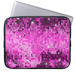 Metallic Pink Sequins Look Disco Mirrors Bling laptop sleeves