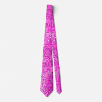 Metallic Pink Sequins Look Disco Mirrors Bling Tie