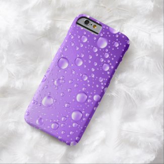 Metallic Purple Abstract Rain Drops Barely There iPhone 6 Case