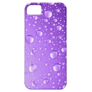 Metallic Purple Abstract Rain Drops iPhone 5 Cases
