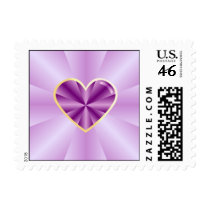 Metallic Retro Heart postage by Christianphotogirl Metallic Retro Heart postage