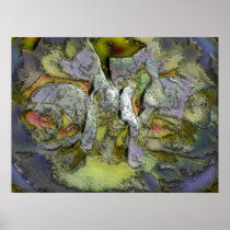 Metallic Roses Poster