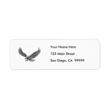 Metallic Silver Eagle Return Address Label