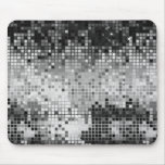 Metallic Silver Sequins Look Disco Mirrors Bling Mousepads