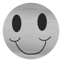 Metallic Smiley Sticker stickers