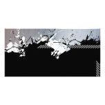 Metallic Splatter Background Customized Photo Card