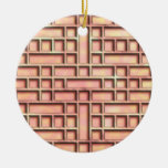 Metallic Sunset Lattice Ornaments