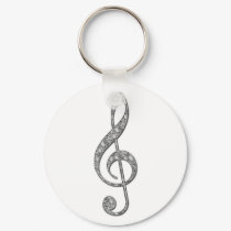 Metallic Treble Clef keychains by inkles Metallic Treble Clef keychains