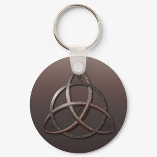Metallic Trinity Knot keychain
