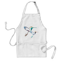 Metallic Tropical Hummingbird Apron