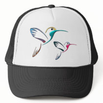 Metallic Tropical Hummingbird Mesh Hats
