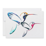 Metallic Tropical Hummingbird Custom Announcements