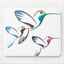 Metallic Tropical Hummingbird Mousepads