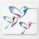 Metallic Tropical Hummingbird Mousepads