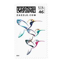 Metallic Tropical Hummingbird Postage