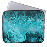 Metallic Turquois Sequins Look Disco Mirrors Bling laptop sleeves