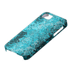 Metallic Turquoise Sequins Look Disco Mirrors iPhone 5 Cover