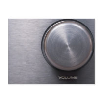 Metallic Volume Knob Postcard