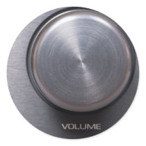 Metallic Volume Knob Round Stickers