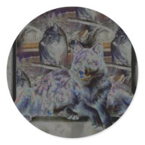 Metallic Wolf Stickers by WesternWeddings Metallic Wolf Stickers
