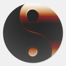 Metallic Yin Yang Stickers