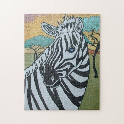 Metallic Zebra Puzzle Zazzle