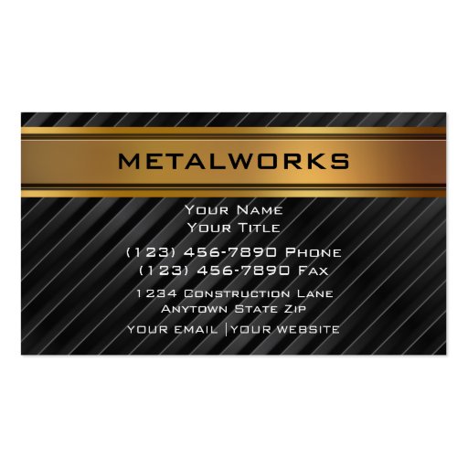 Metalworks Business Cards (front side)
