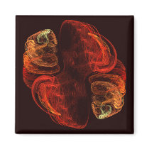 Metamorphosis Abstract Art Square Magnet