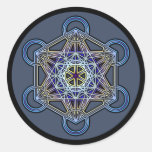metatron-cube-mandala-3 round sticker