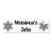 Metatron's Cube (Black) Bumper Stickers