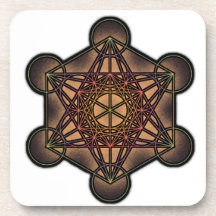 Metatron's Cube - Sacred Geometry Symbol Drink Coasters