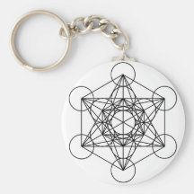 Metatron's Cube (White) Keychains