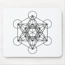 Metatron's Cube (White) Mousepad